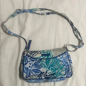 Vera Bradley Blue and Green Patterned Crossbody Bag